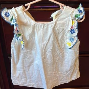 Crewcuts sz 3 white blouse shirt